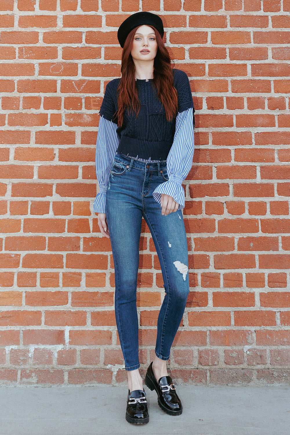 Wash Destructed Skinny Jeans