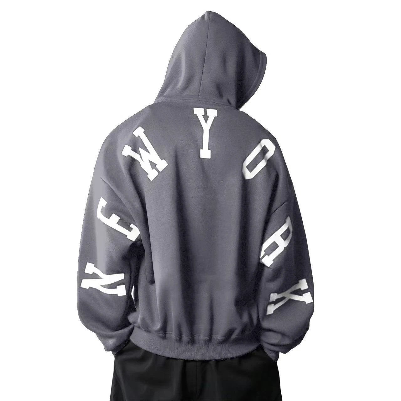 Fashion Printed Thickening All-match Long Sleeve Loose Hooded Sweater For Women
