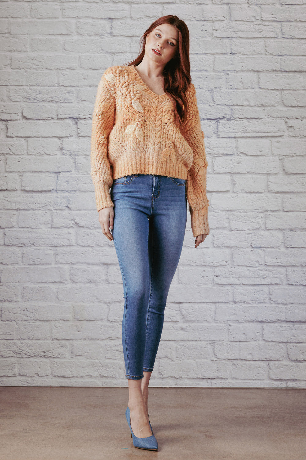 Mid Rise Push Up Ankle Skinny Jeans
