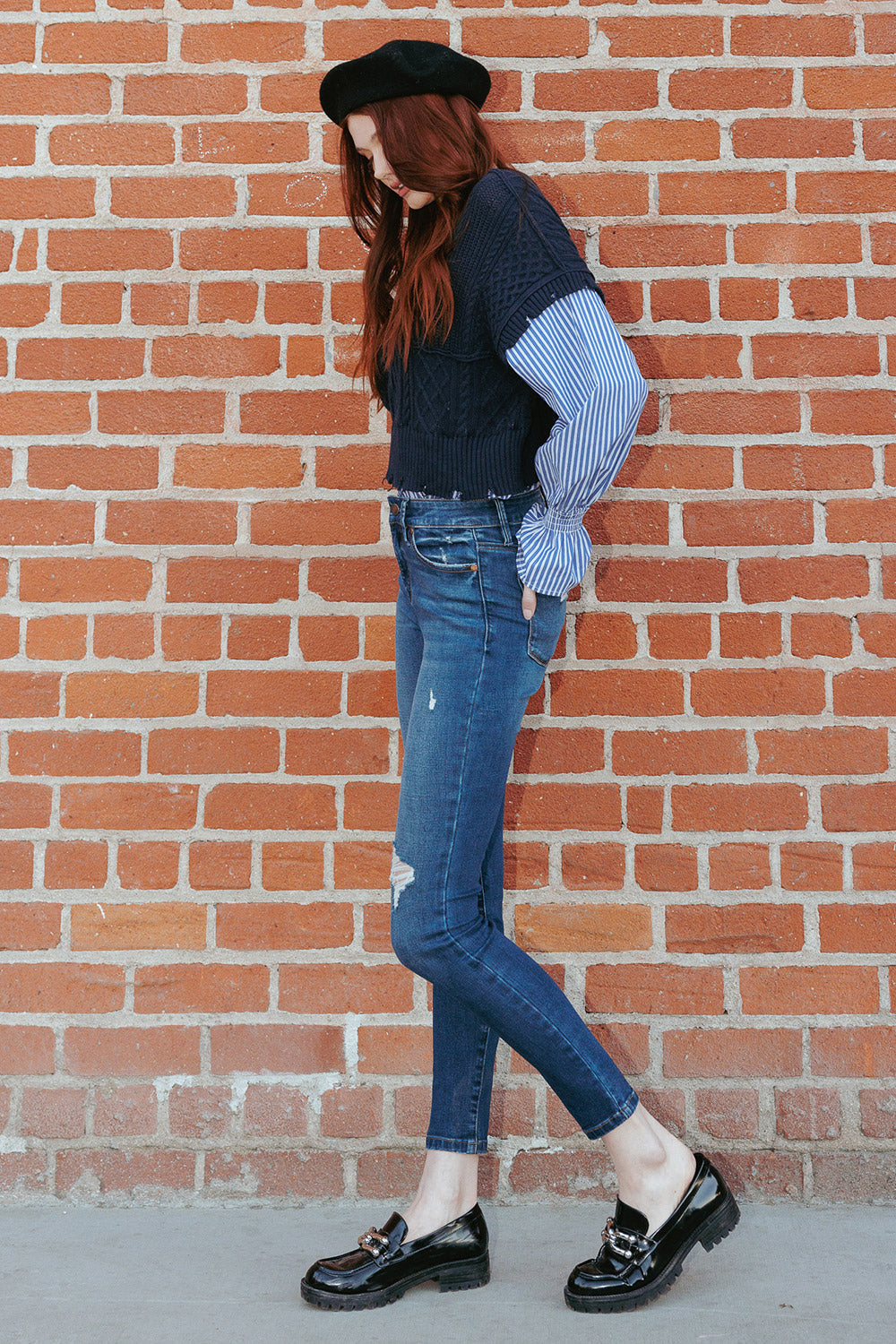 Wash Destructed Skinny Jeans