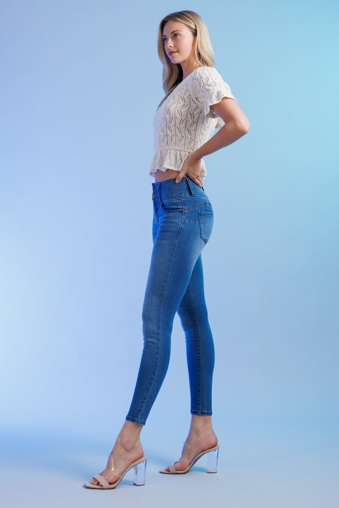 Push Up Ankle Skinny Jeans