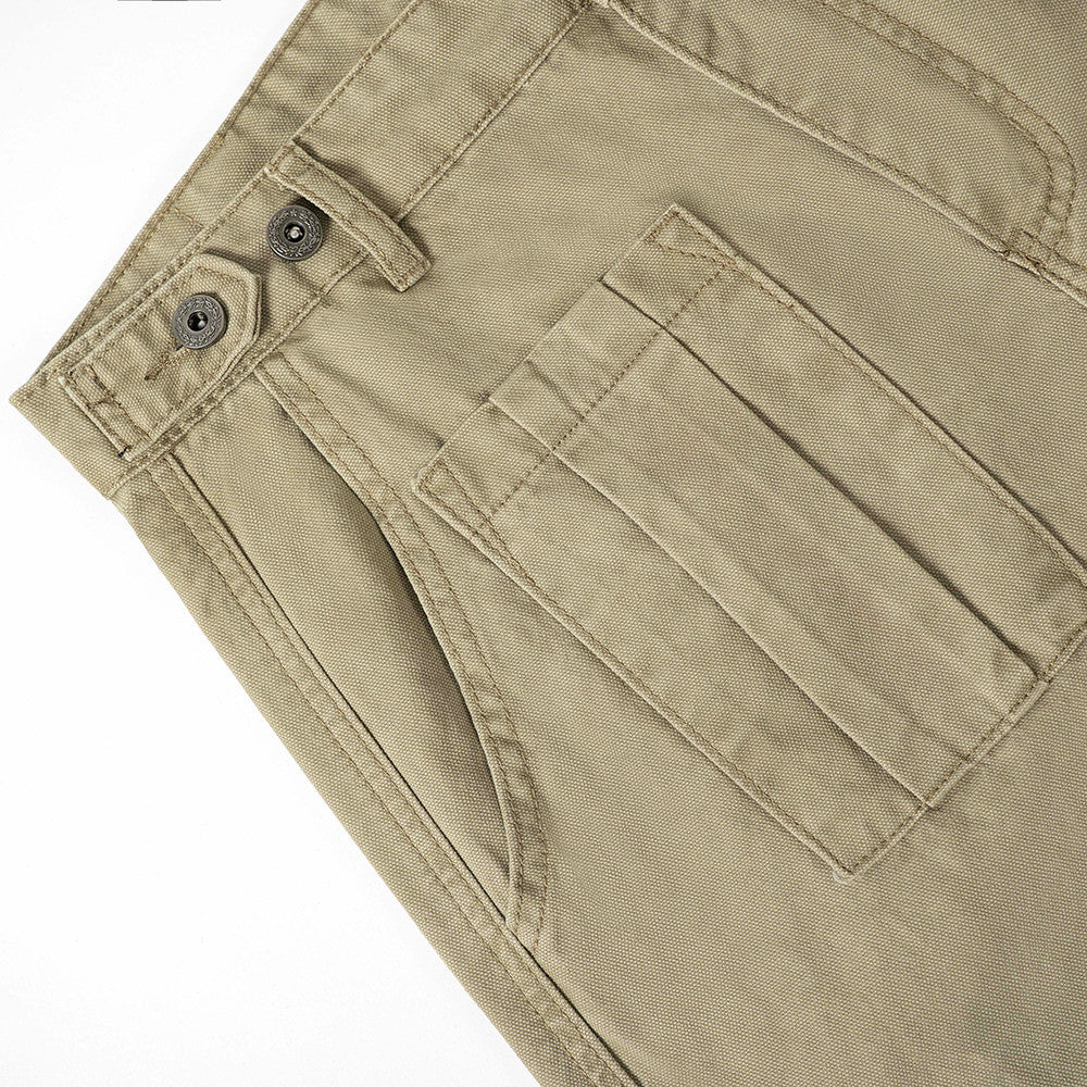 Men’s Workwear Straight Leg Pleated Drawstring Loose Casual Pants