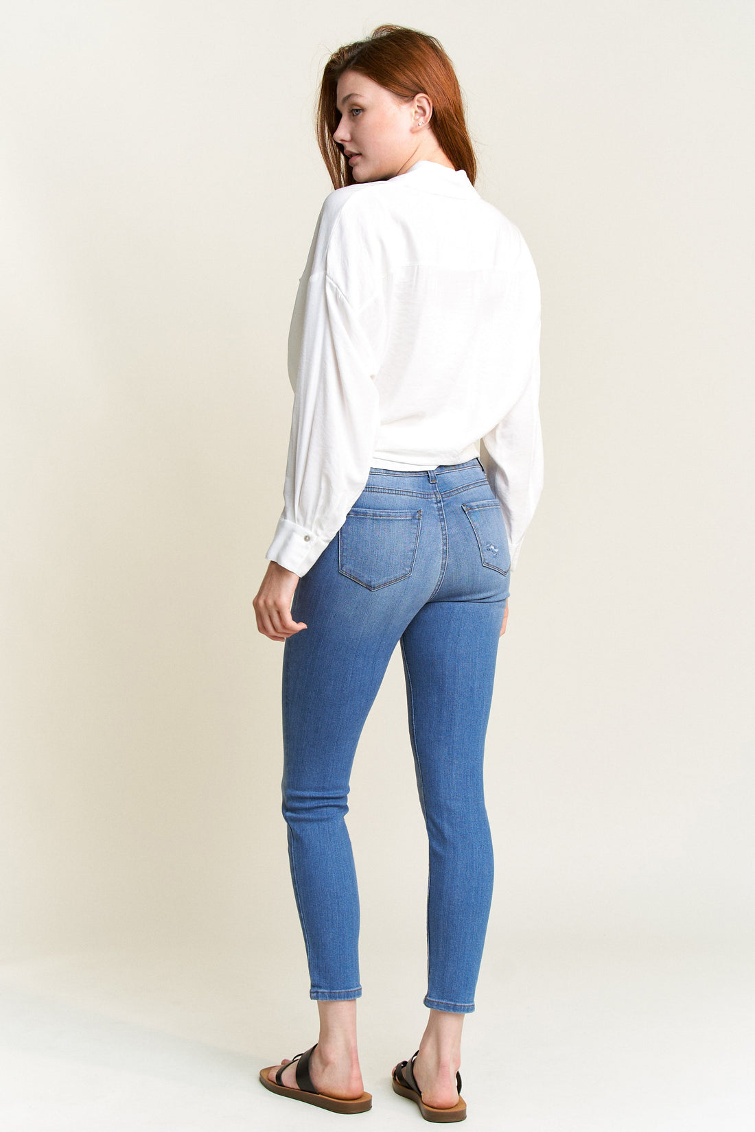 Mid Rise Ankle Skinny Jeans