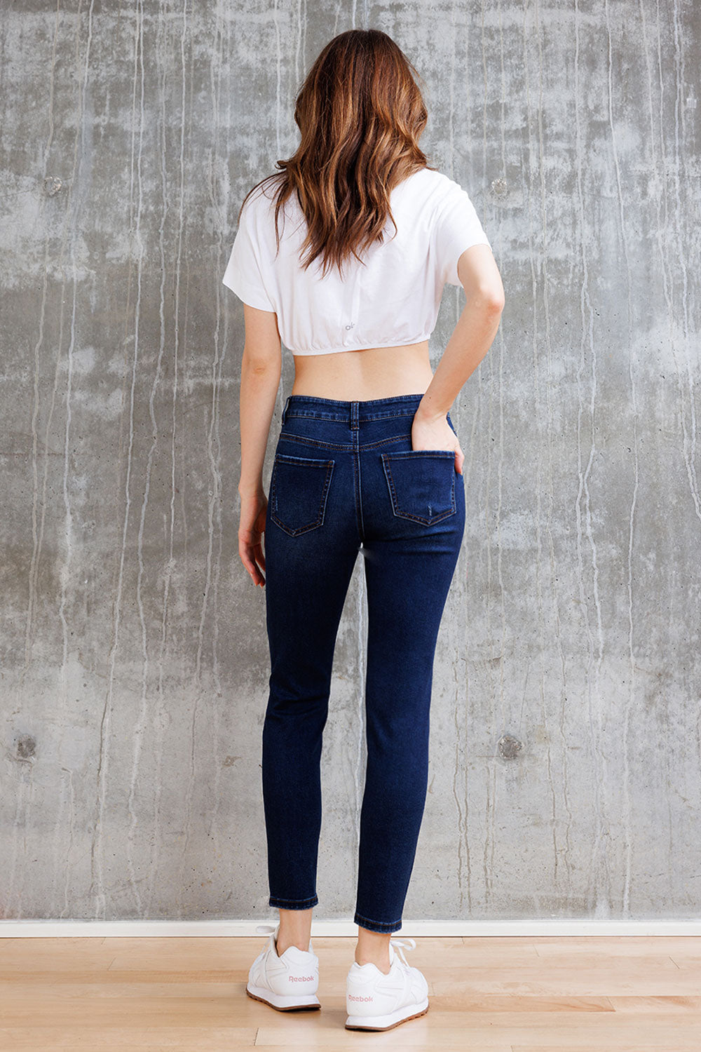 High Rise Destructed Skinny Jeans