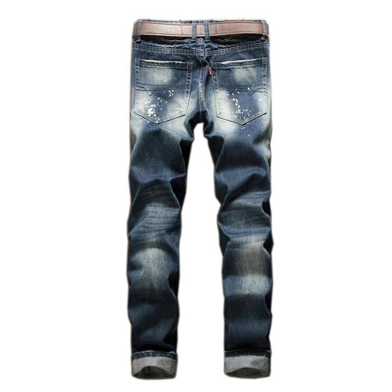 distressed street style pants, contemporary denim wear