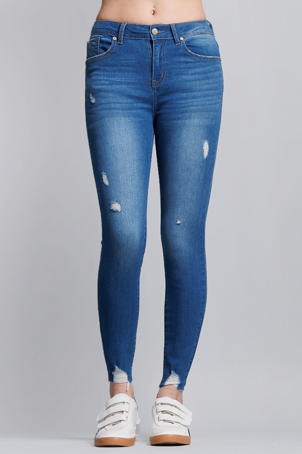 High Rise Ankle Skinny Jeans