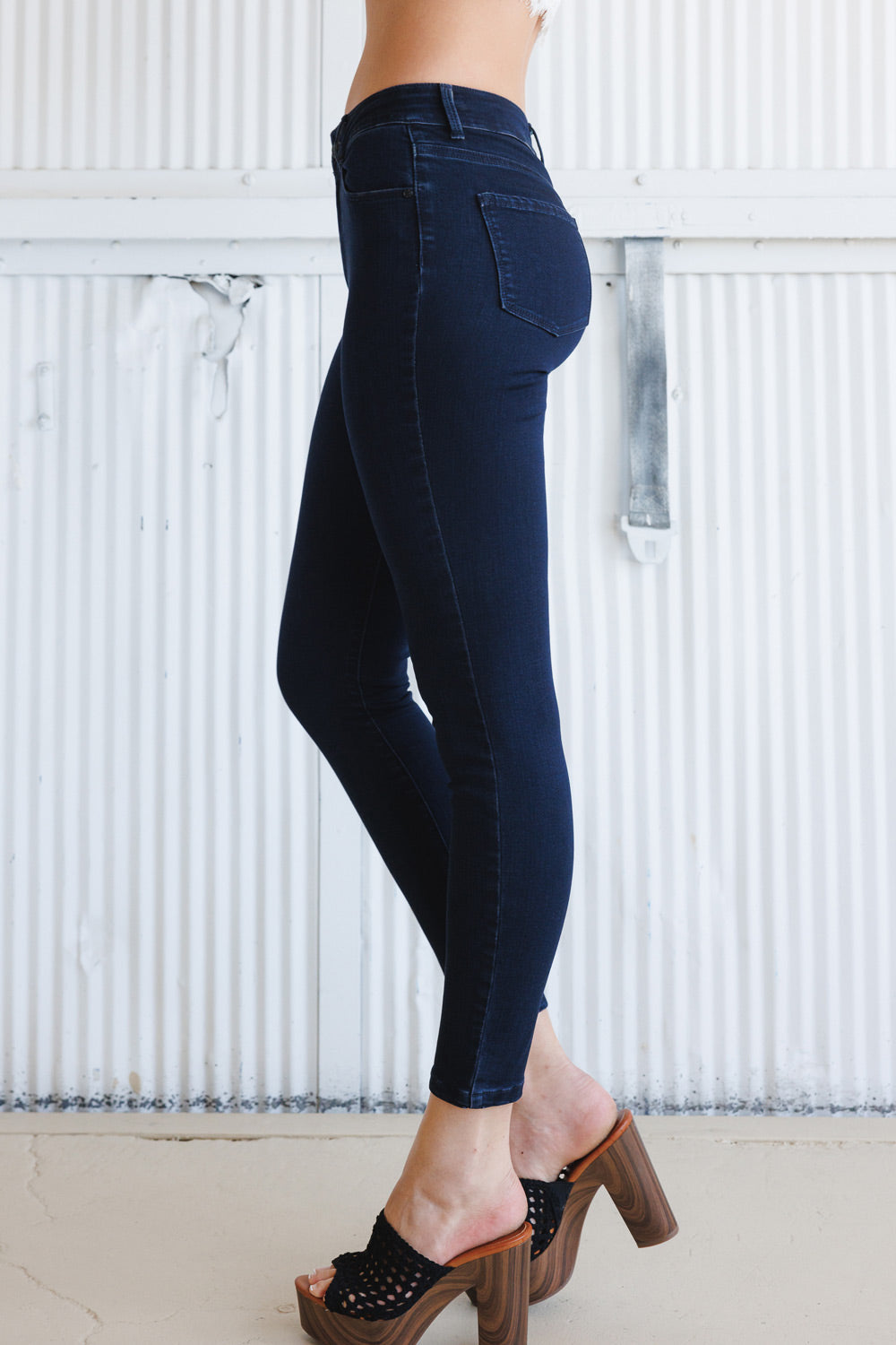 High Rise Ankle Skinny Jeans