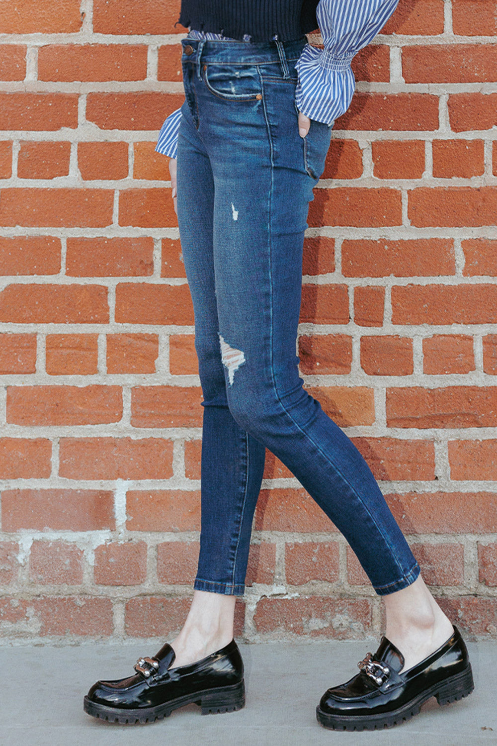 Wash Destructed Skinny Jeans