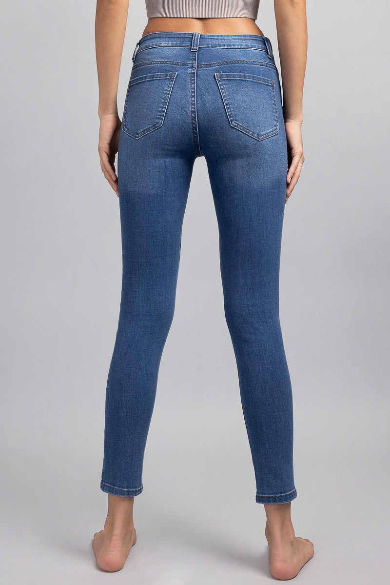 Mid Rise Ankle Skinny Jeans