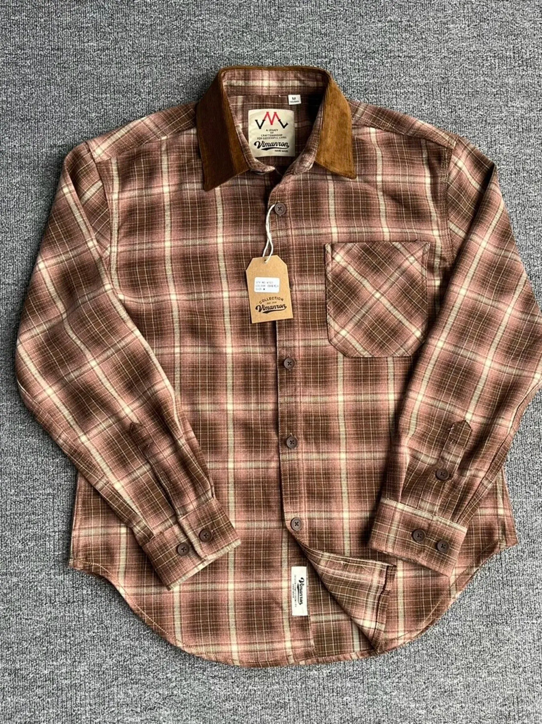 Men's Plus Size Oversized Plaid Button Up Shirt