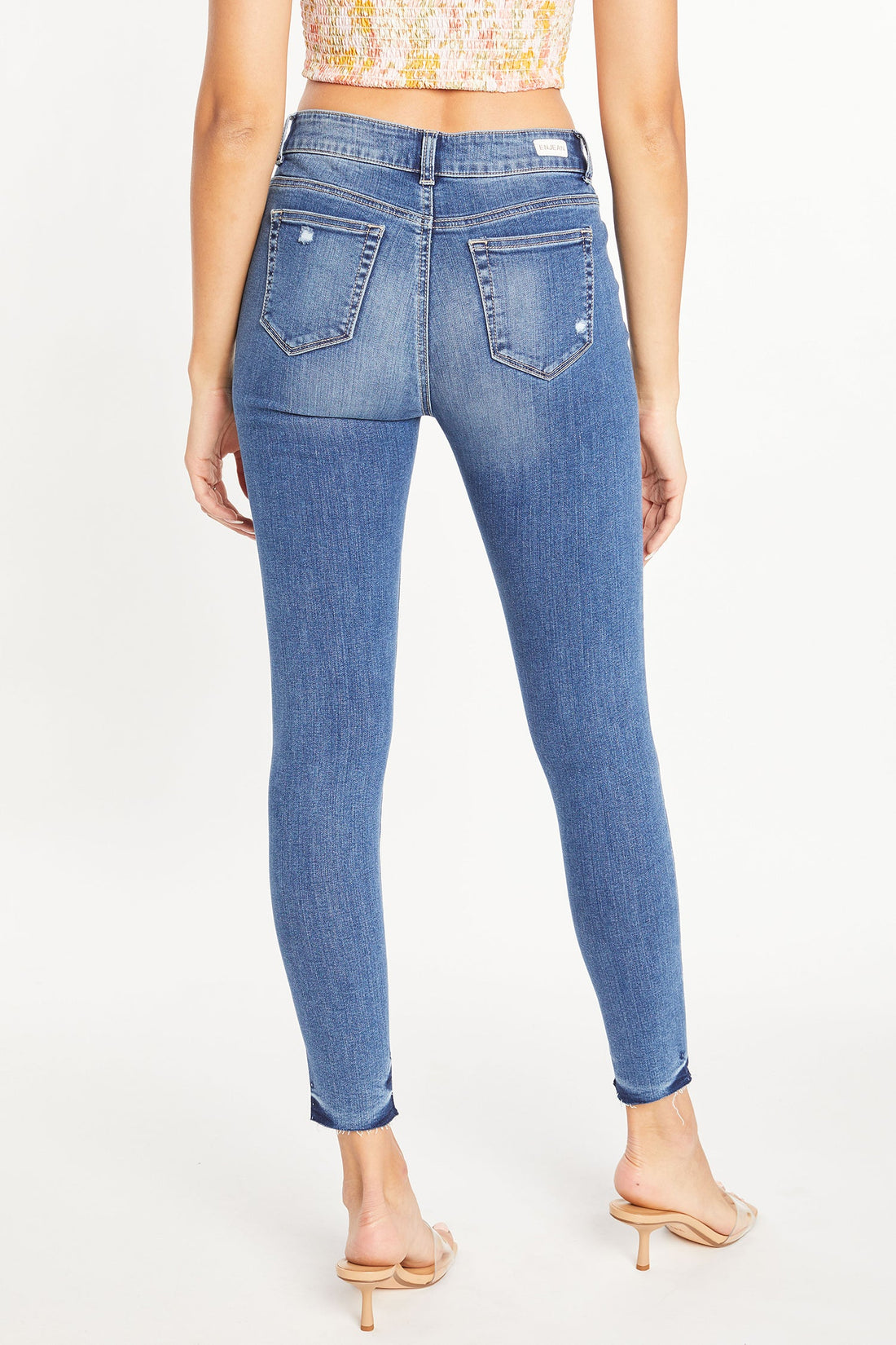 Mid Rise 5 Pocket Ankle Skinny Jeans