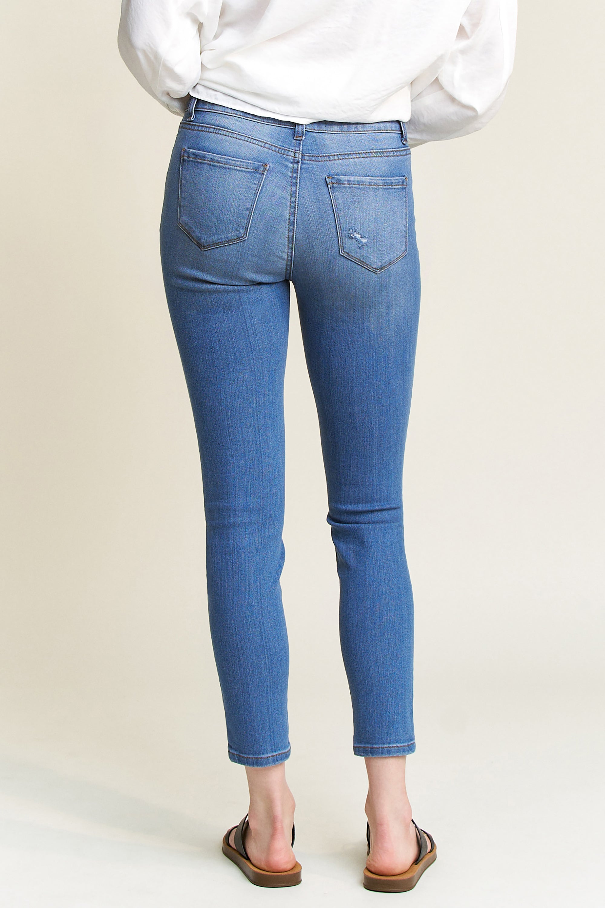 Mid Rise Ankle Skinny Jeans