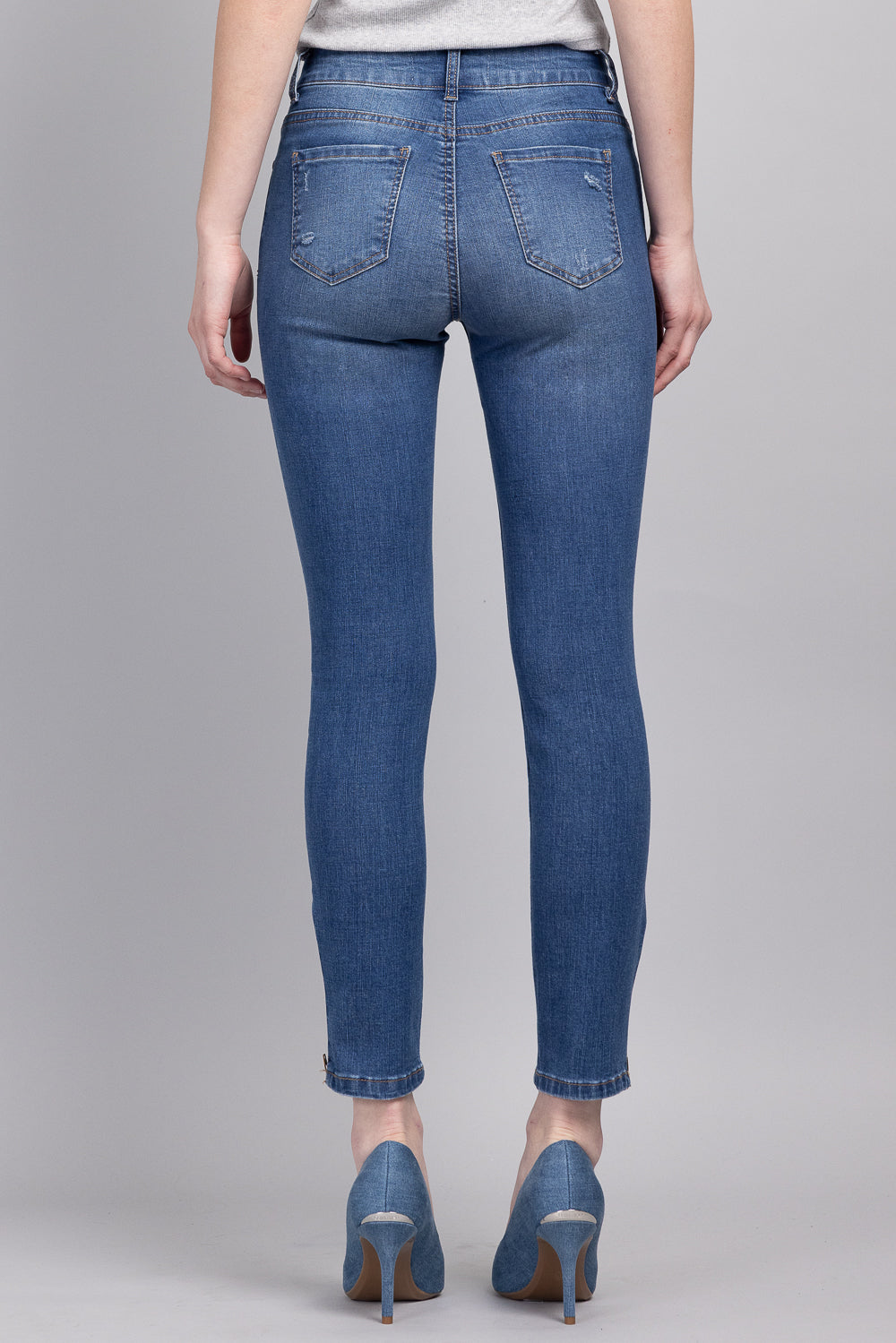 Mid Rise Ankle Skinny Jeans