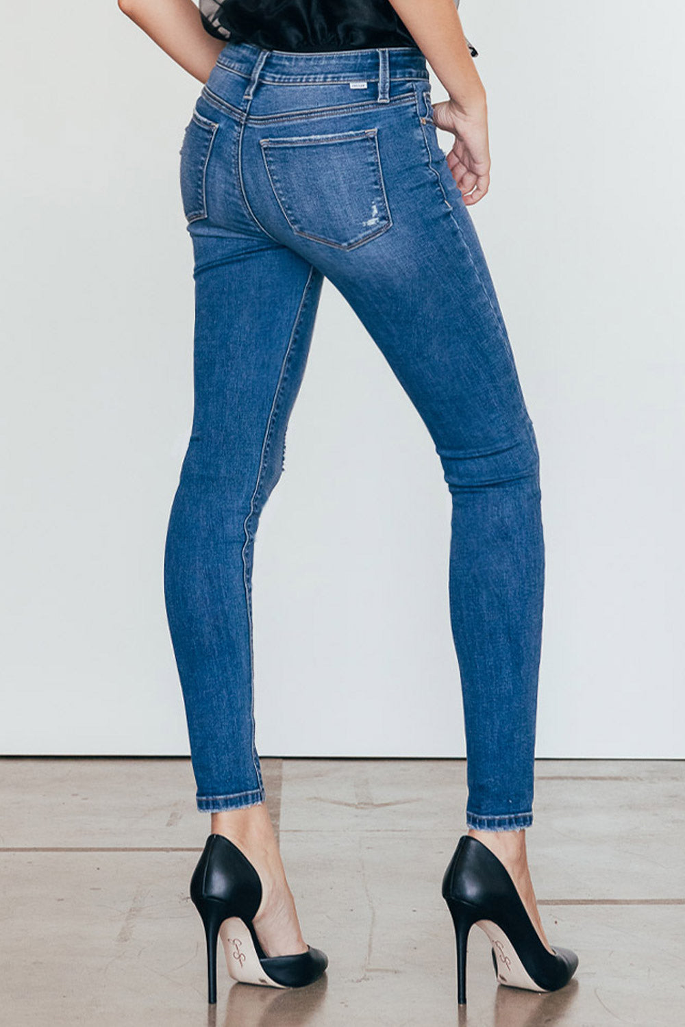 Destructed Ankle Skinny Jeans