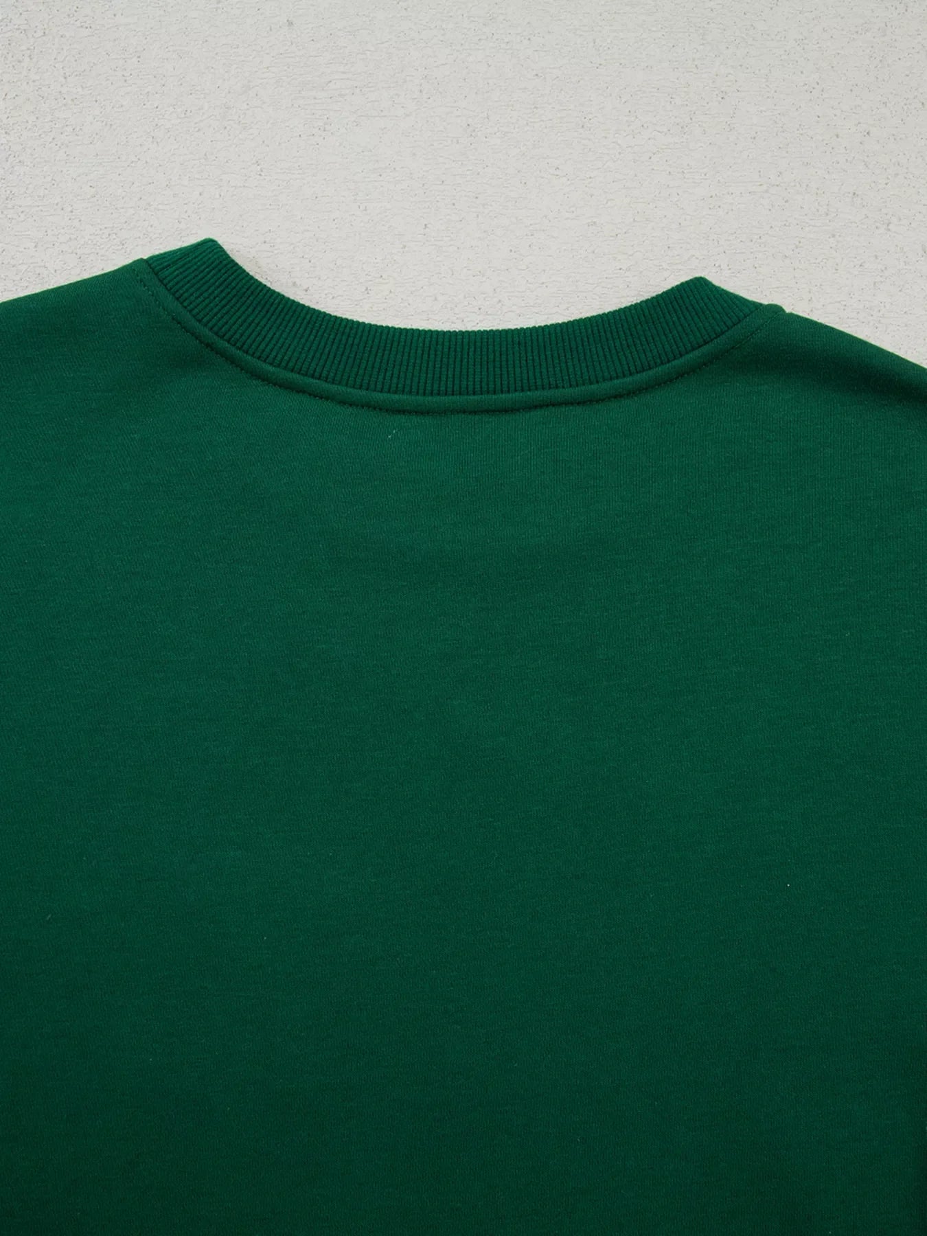 Embroidered Letter Christmas Round Neck Sweatshirt