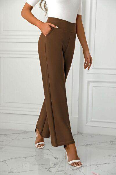 High Waist Straight Leg Pants for Women in Various Sizes