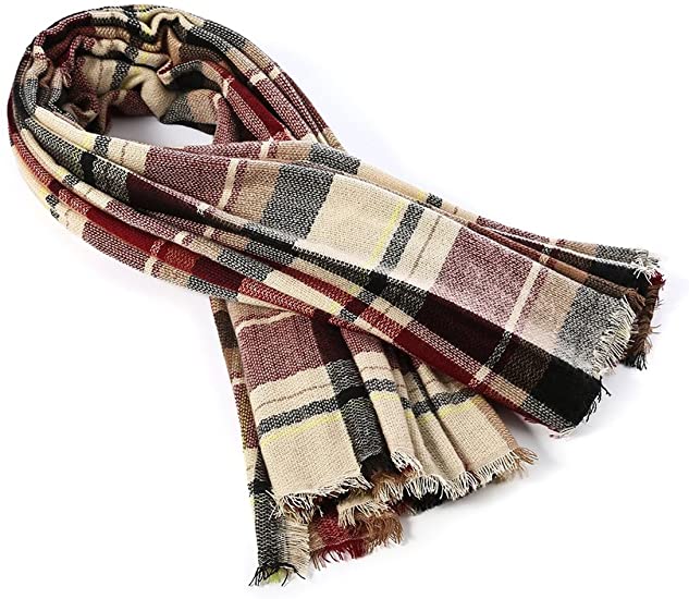 Women’s Grey Brown Fashion Scarf Soft Casual Stylish Wrap