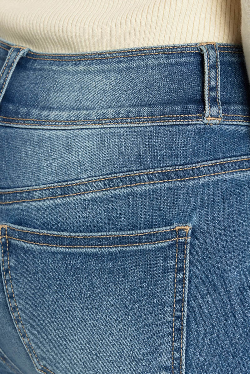 High Rise Destructed Skinny Jeans