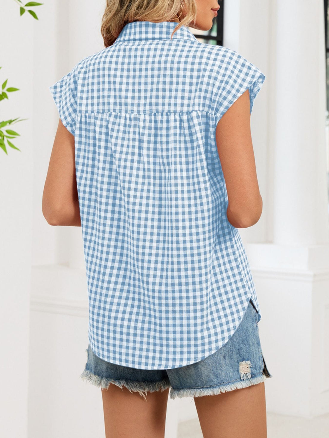 Gingham Button-Down Shirt