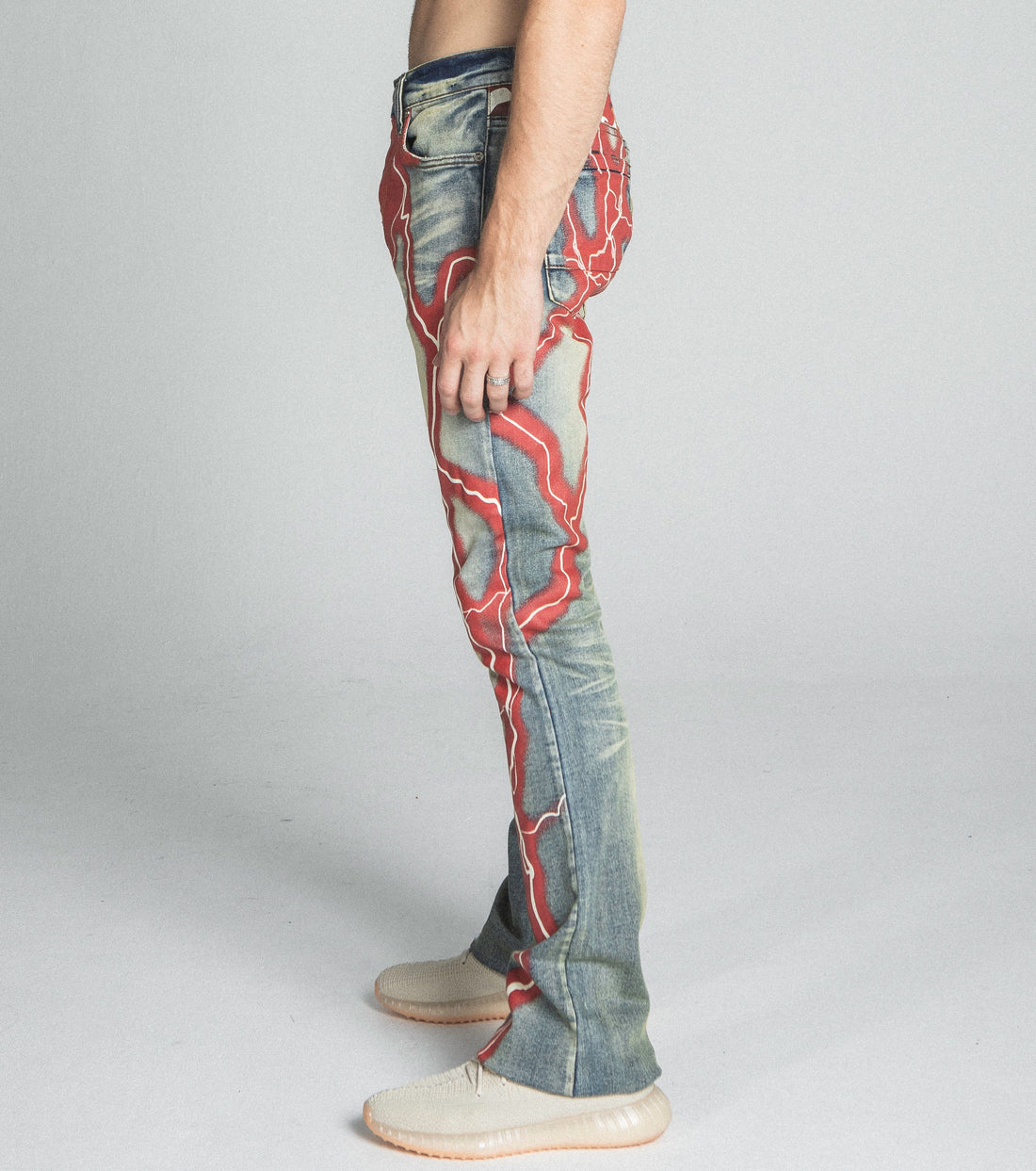 AJ24SK LIGHTNING STACKED JEANS