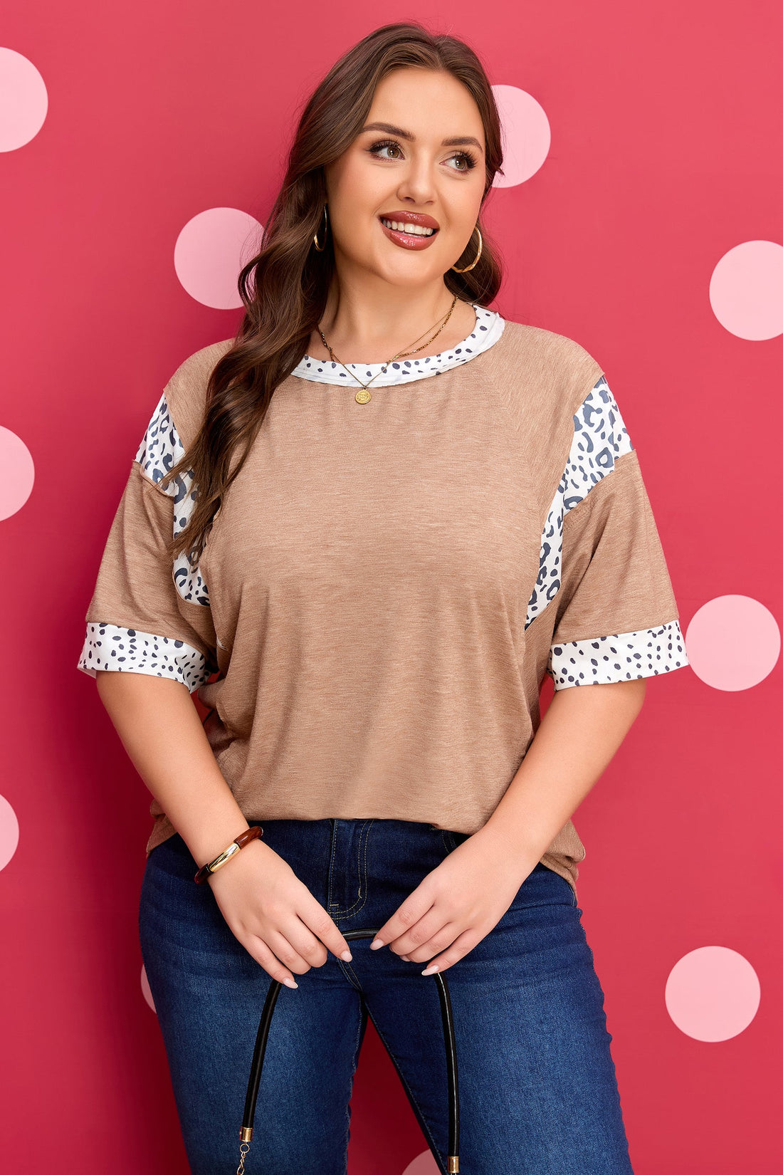 Abigail Color Block Patchwork PLUS Tee