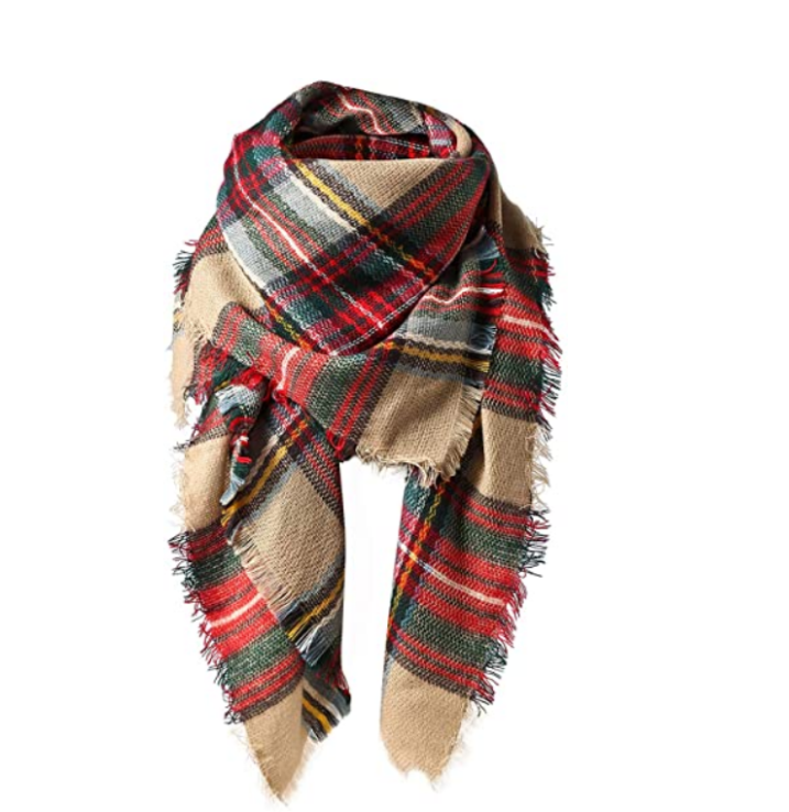 Women’s Grey Brown Fashion Scarf Soft Casual Stylish Wrap