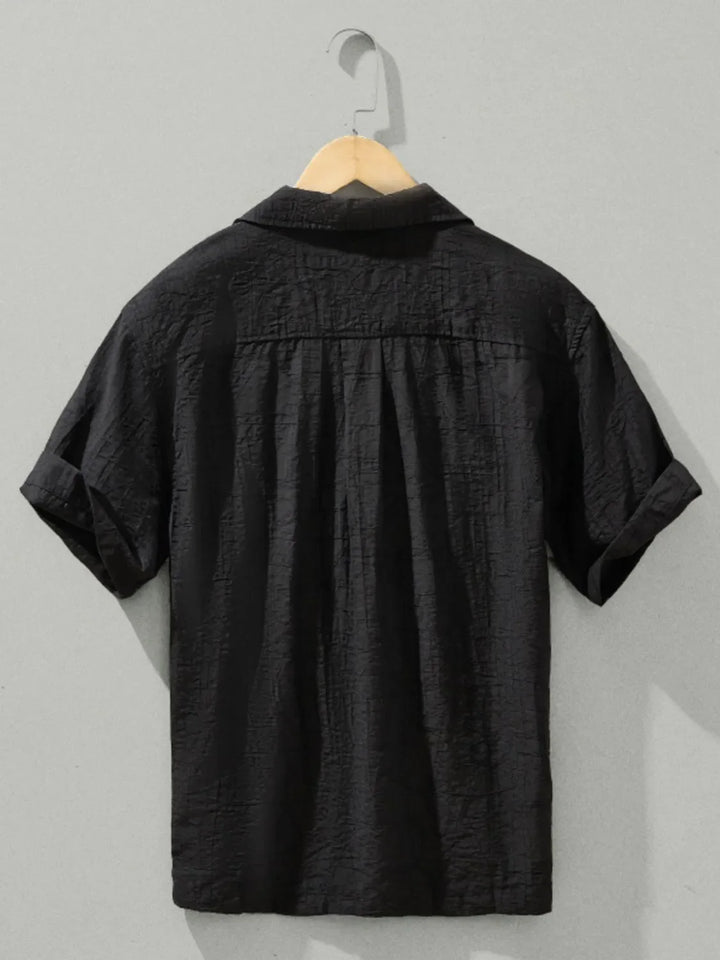 Men's Plus Size Button Up Short Sleeve Shirt