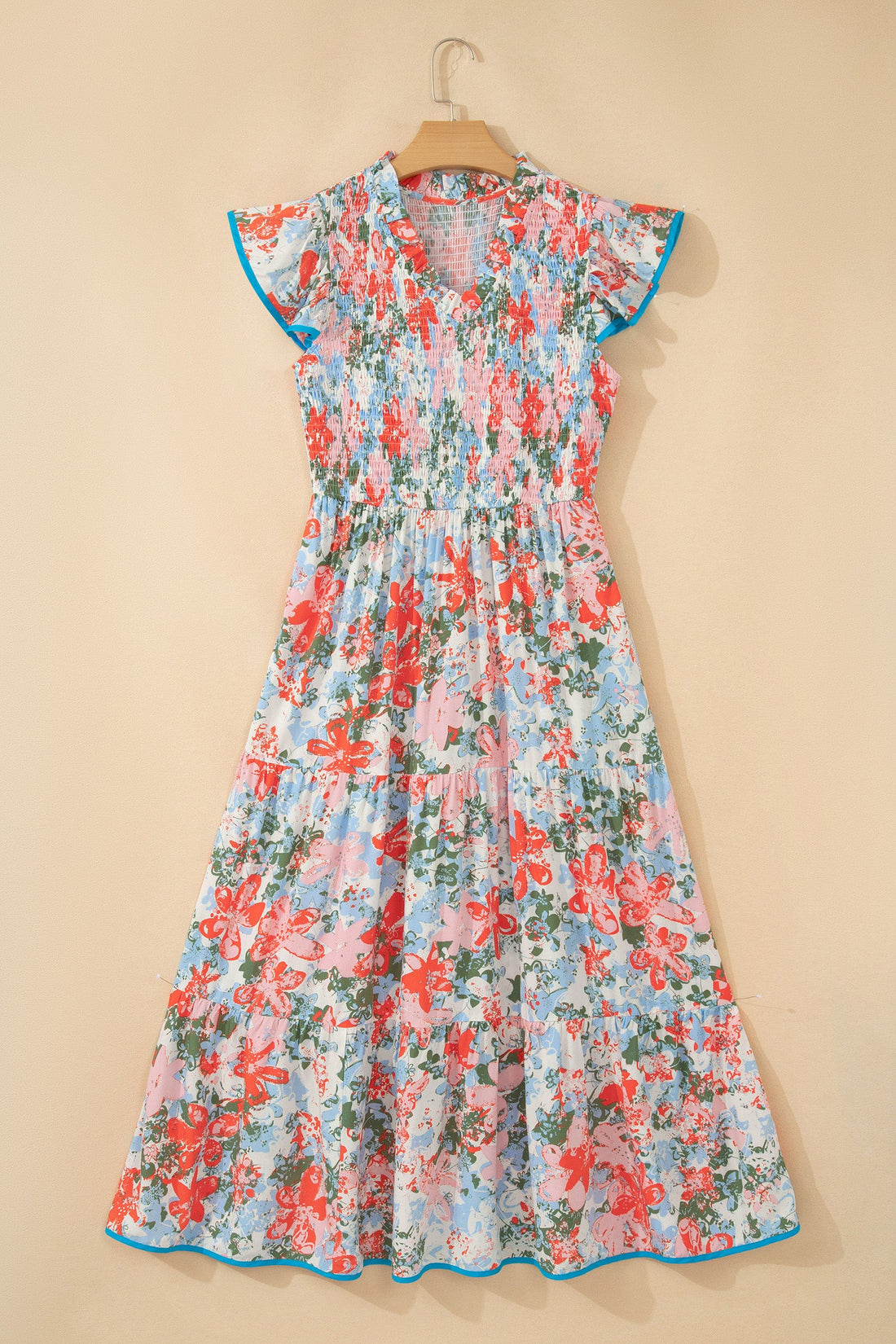 Women's Nina Flutter Sleeve Long Dress