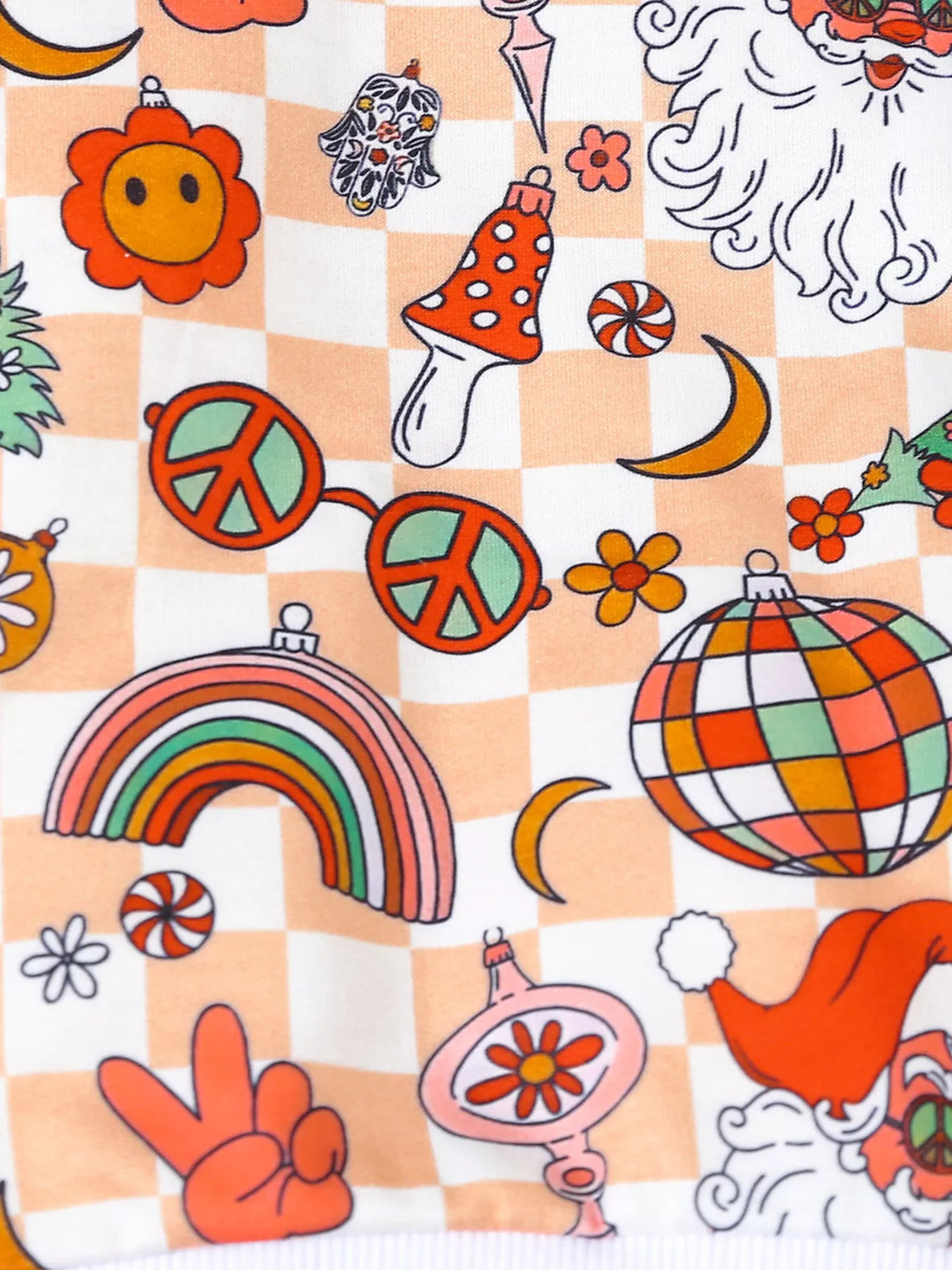 Children's Christmas Santa Print Long Sleeve Set