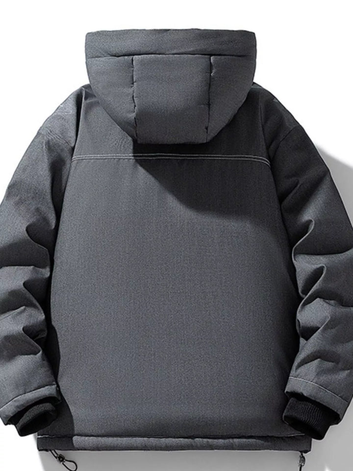 Men's Plus Size Warm Padded Hooded Puffer Jacket