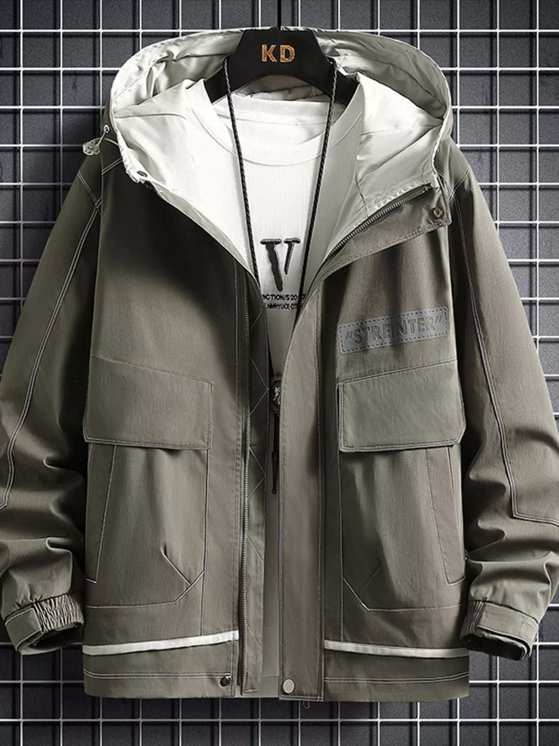Men's Plus Size Hooded Casual Lightweight Jacket