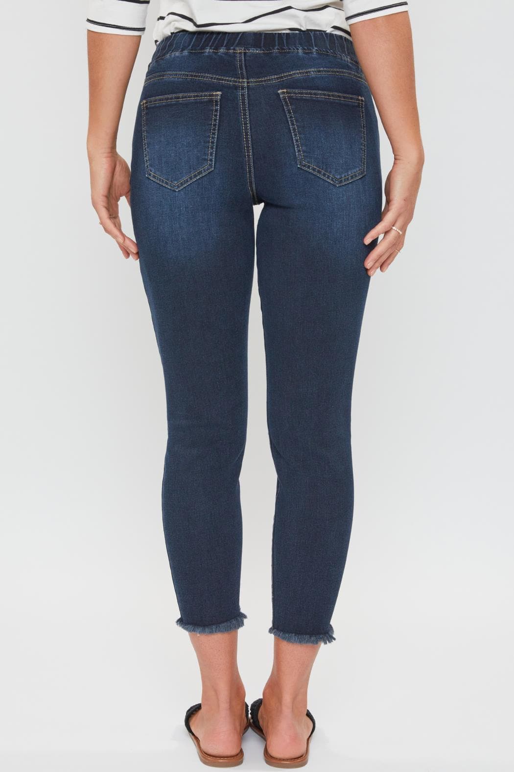 Women's Petite High Rise Denim Ankle Jogger