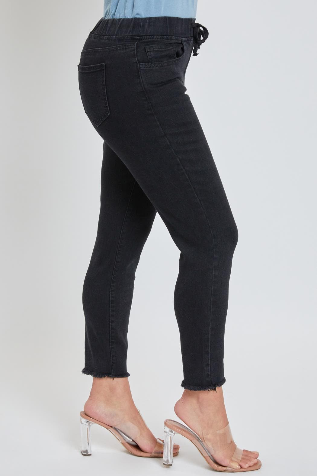 Women's Petite High Rise Denim Ankle Jogger