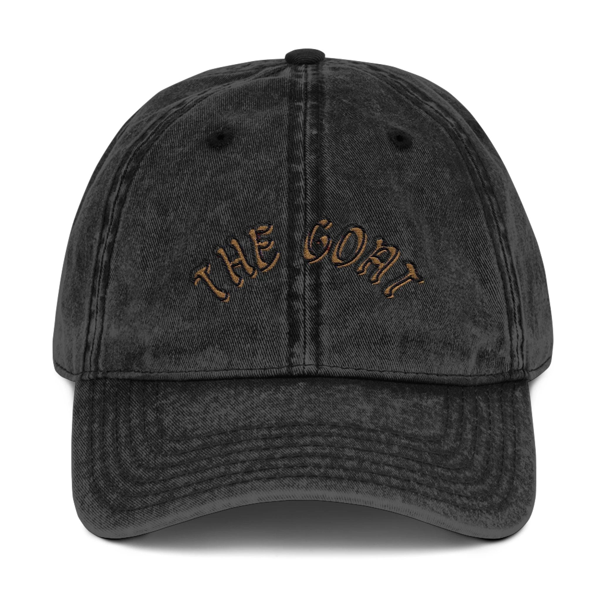 Vintage Embroidered Cap - 'The GOAT' Adjustable Hat