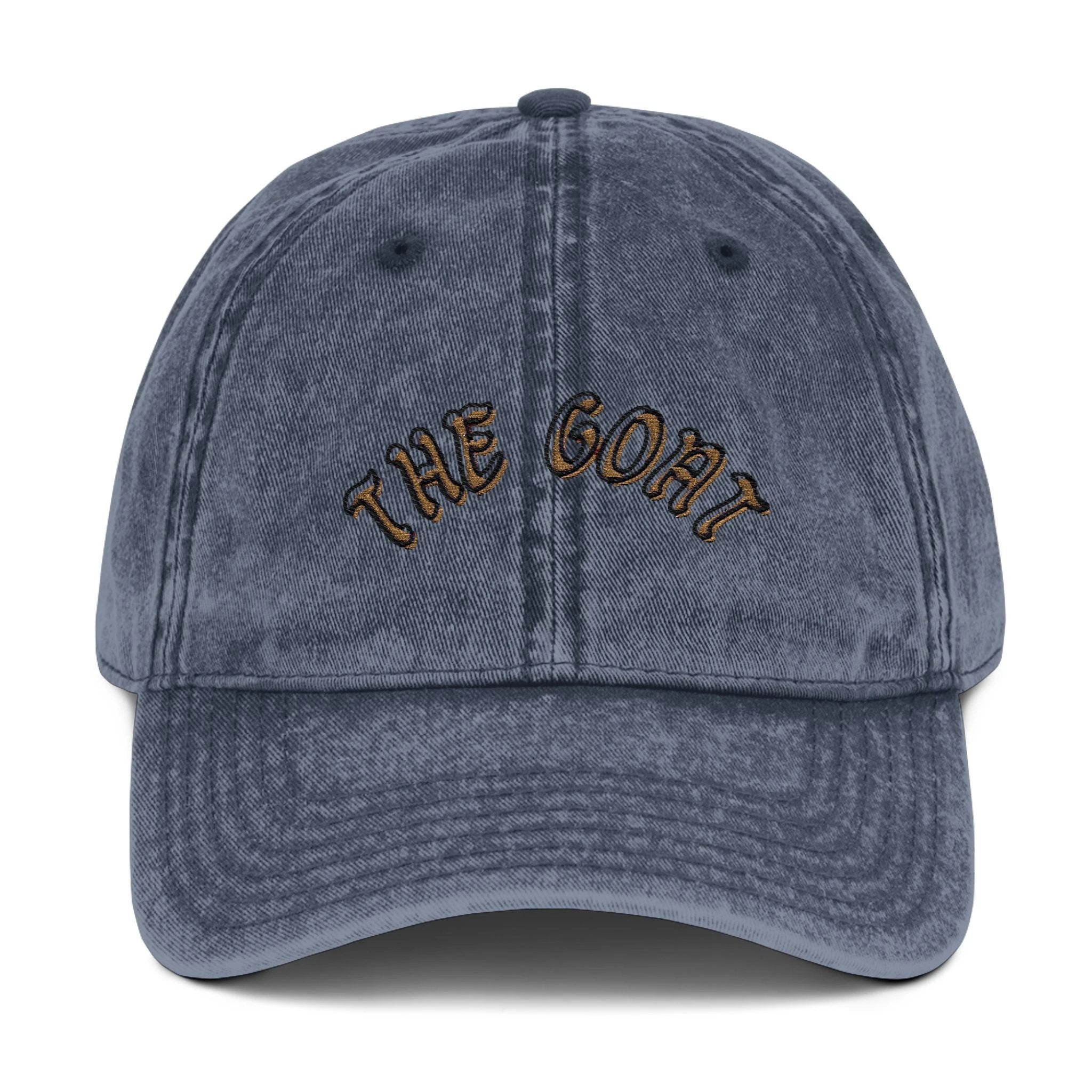 Vintage Embroidered Cap - 'The GOAT' Adjustable Hat