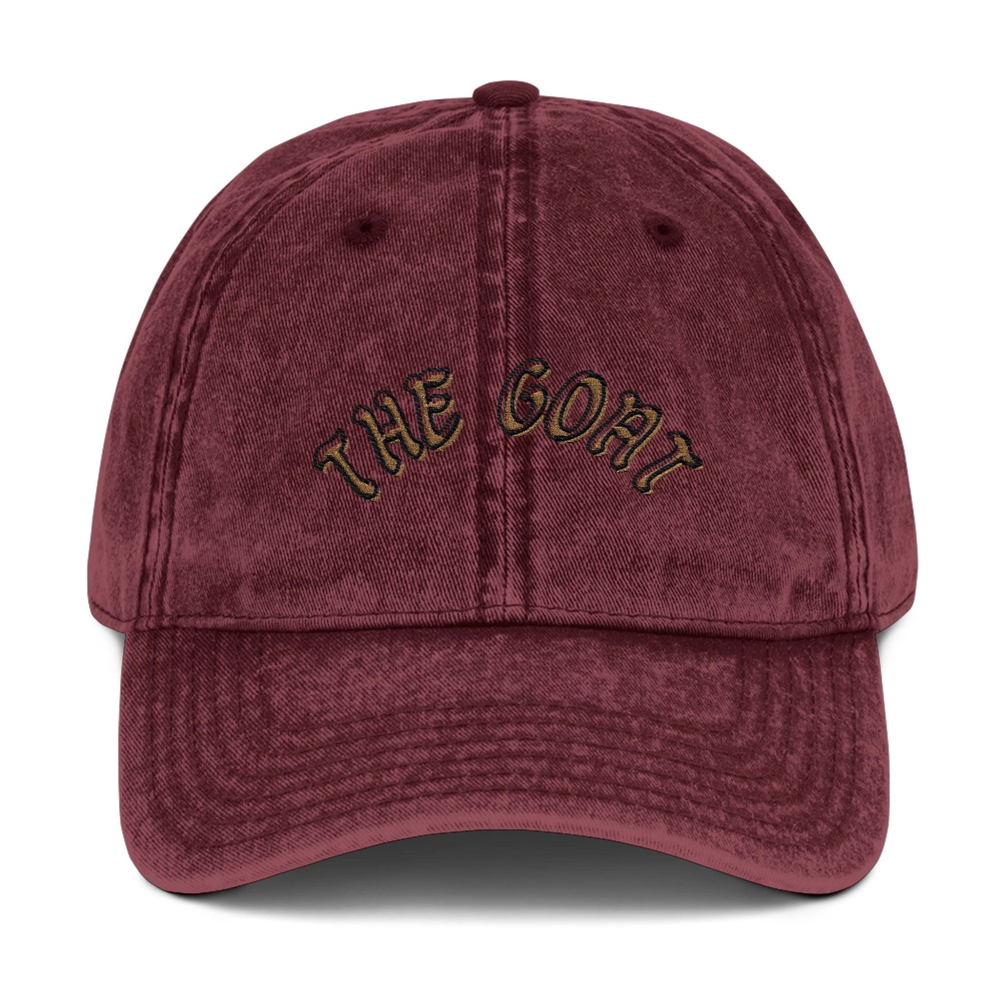 Vintage Embroidered Cap - 'The GOAT' Adjustable Hat
