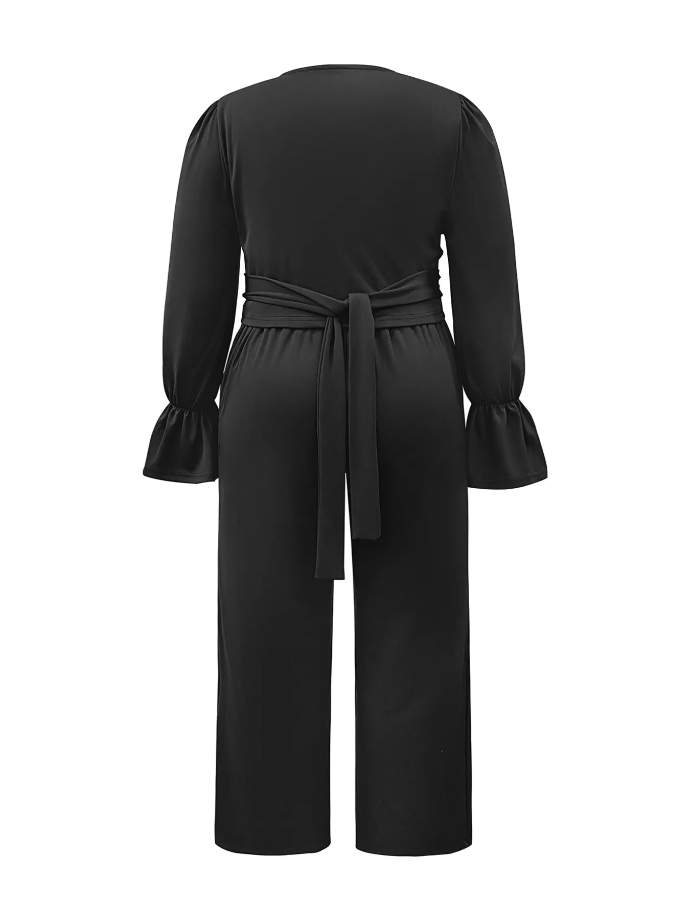 Women's Plus Size Flounce Sleeve Top and Pants Set