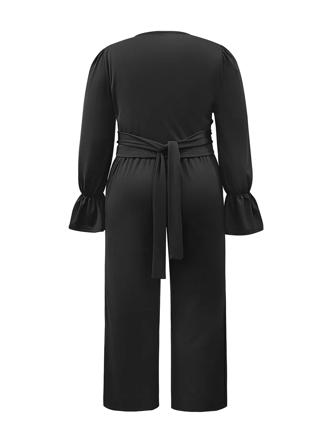 Women's Plus Size Flounce Sleeve Top and Pants Set