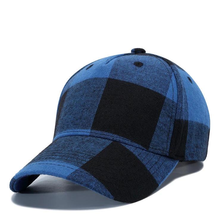 Checkered Peak Baseball Hat For Men