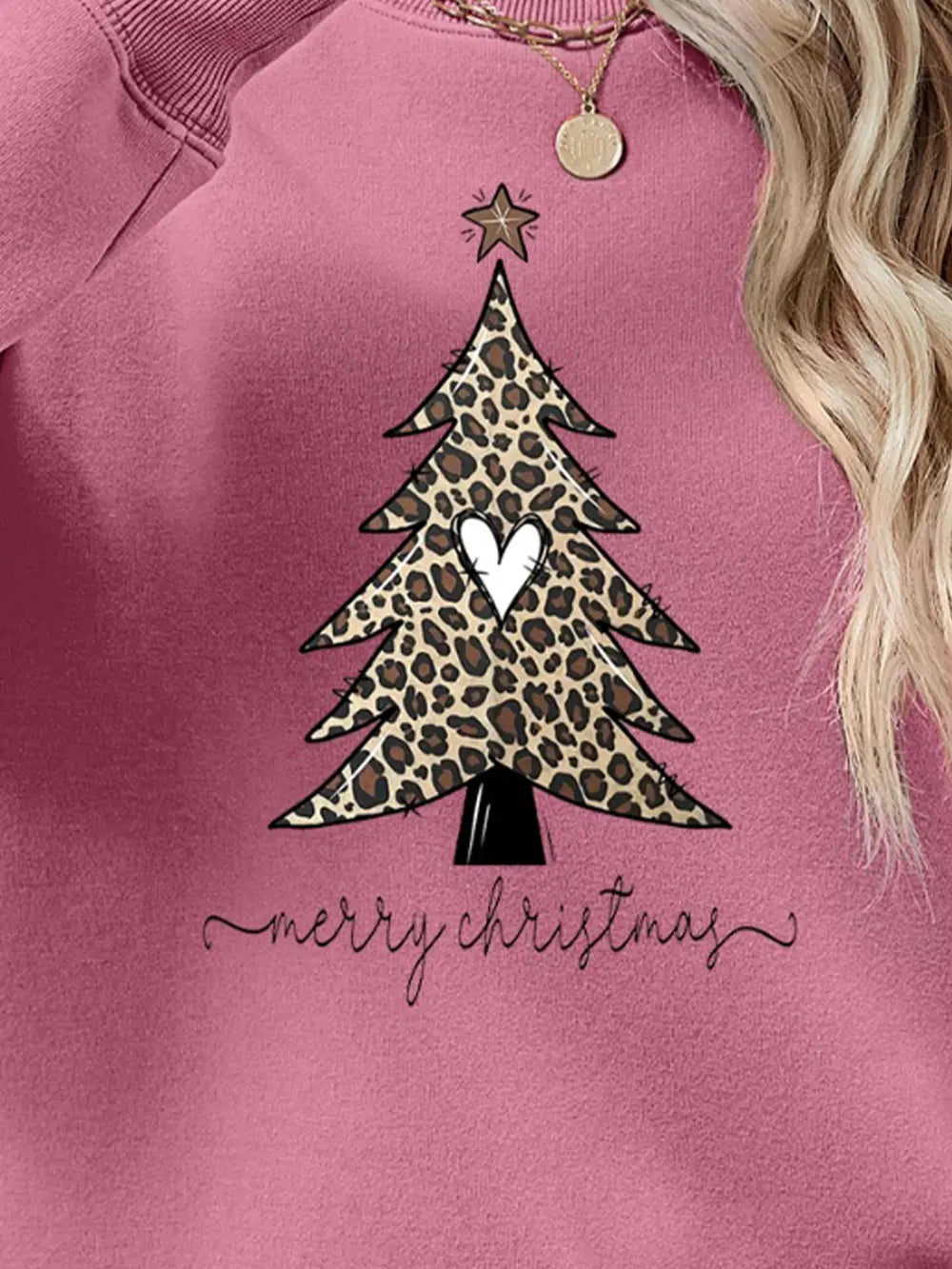 Christmas Tree Graphic Long Sleeve Sweatshirt