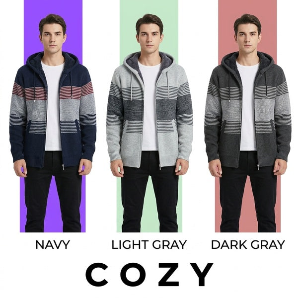 Thickened Fleece Hoodie Cardigan for Men