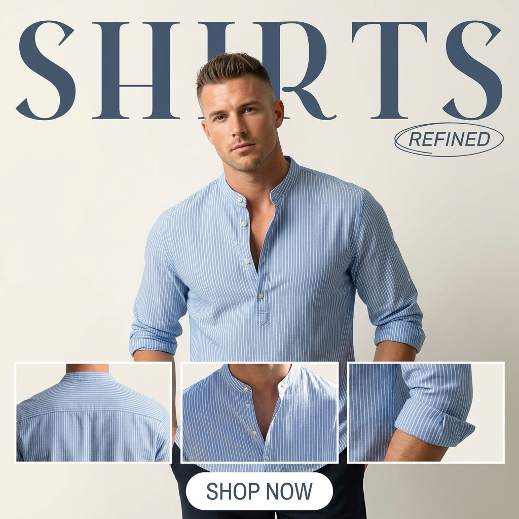 Men's Fashionable Slim Fit Casual Cotton Shirts