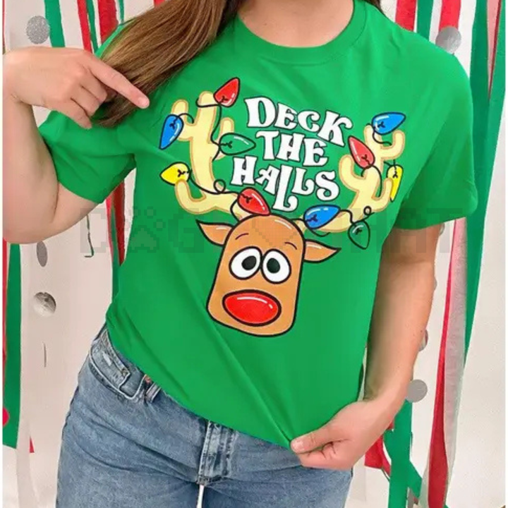 "Deck the Halls" Graphic T-Shirt – Unisex Classic Christmas Tee