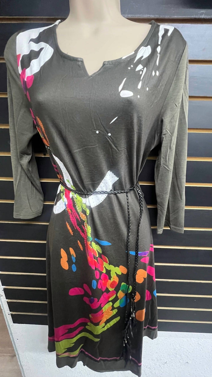 Women's Belted Beauty Jersey Dress