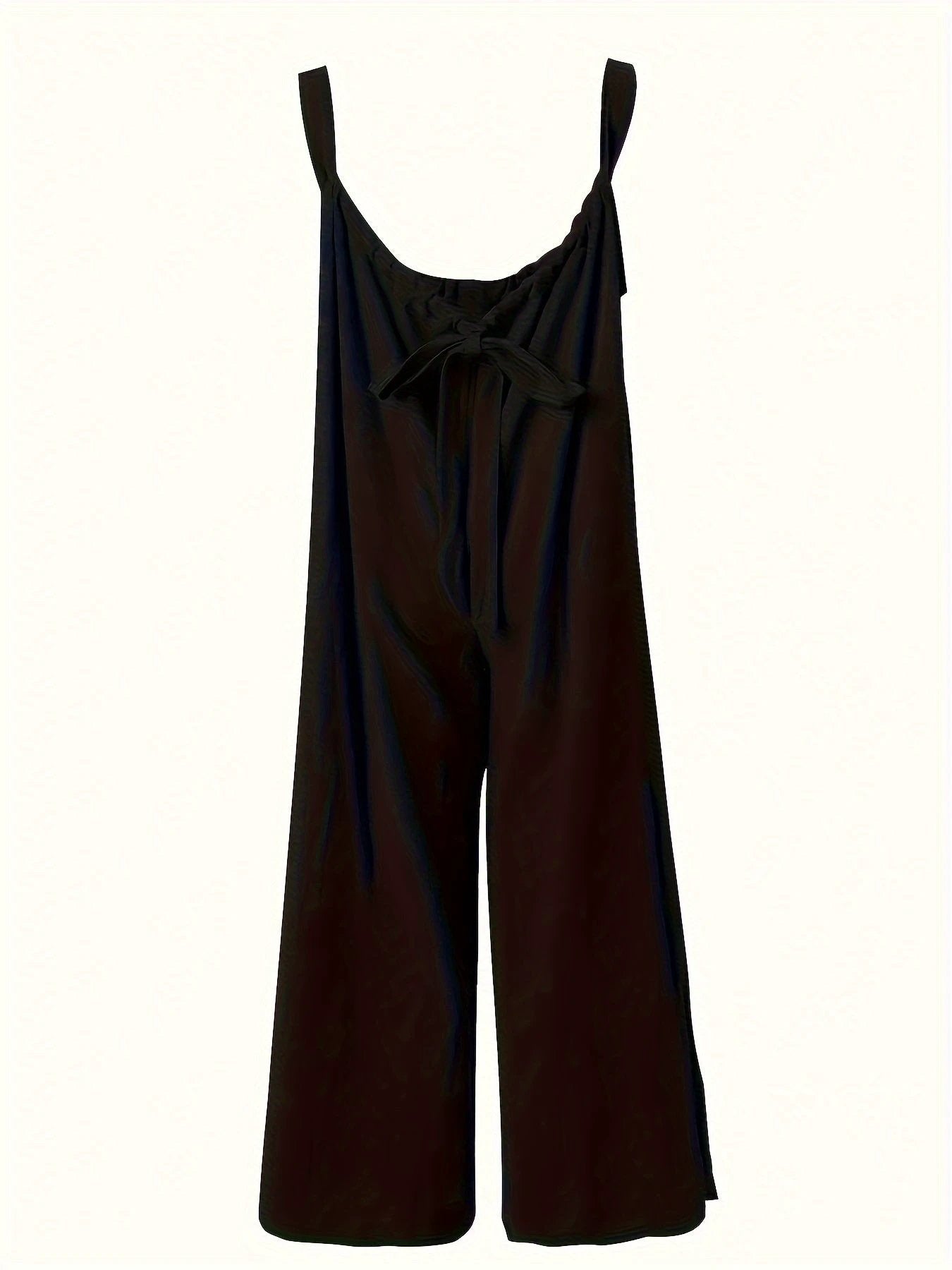 Plus Size Solid Color Pocket Overalls Casual Women's Pants