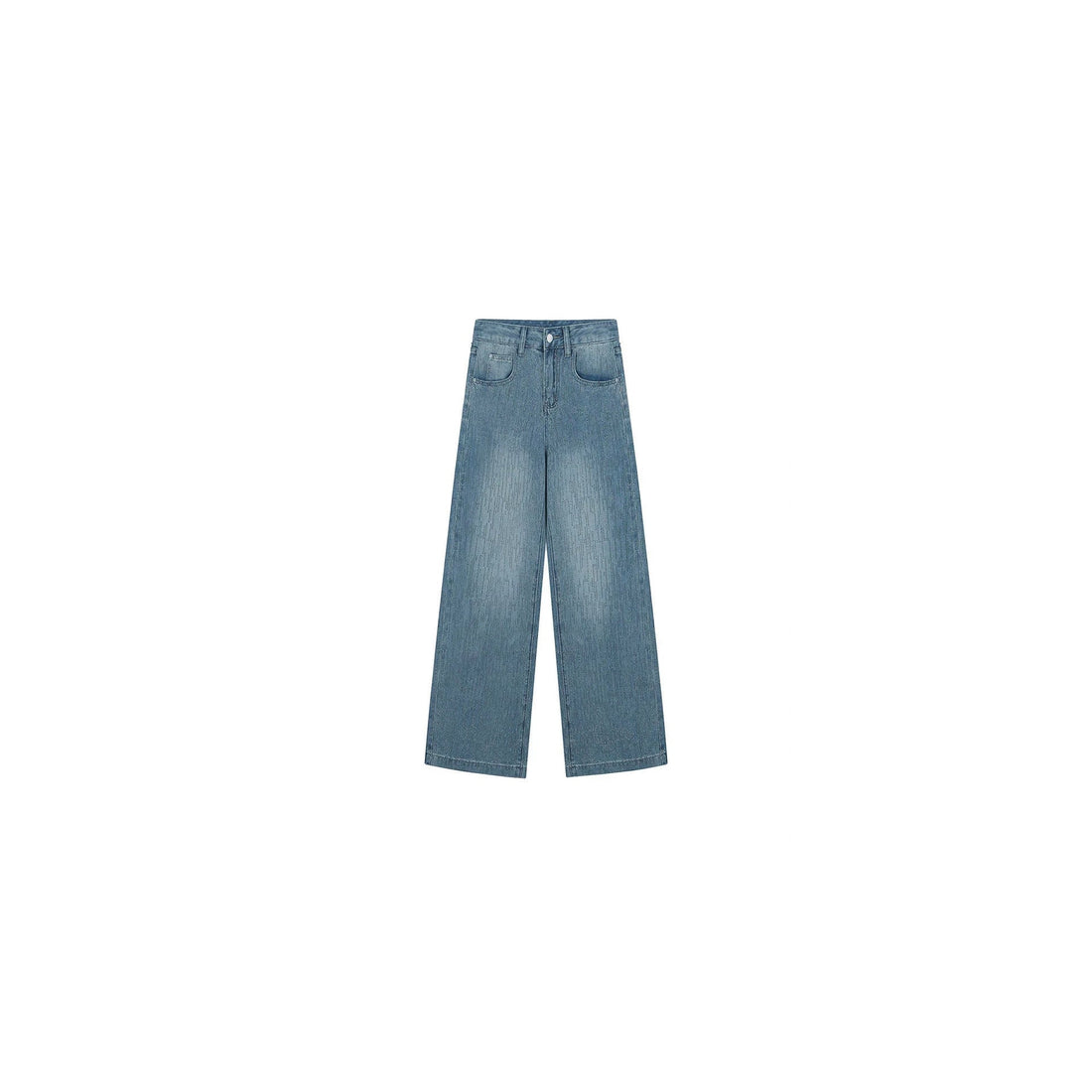 Womens Fashionable Rhinestone-Embellished Loose-Fit Straight-Leg Jeans