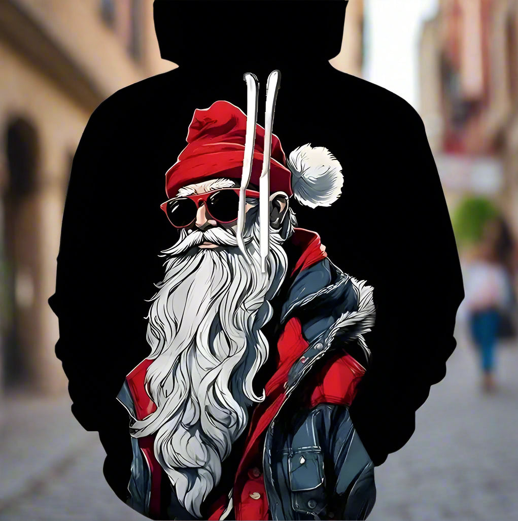 Christmas Unisex Printed Hoodie – Casual Graphic Pullover Sweatshirt
