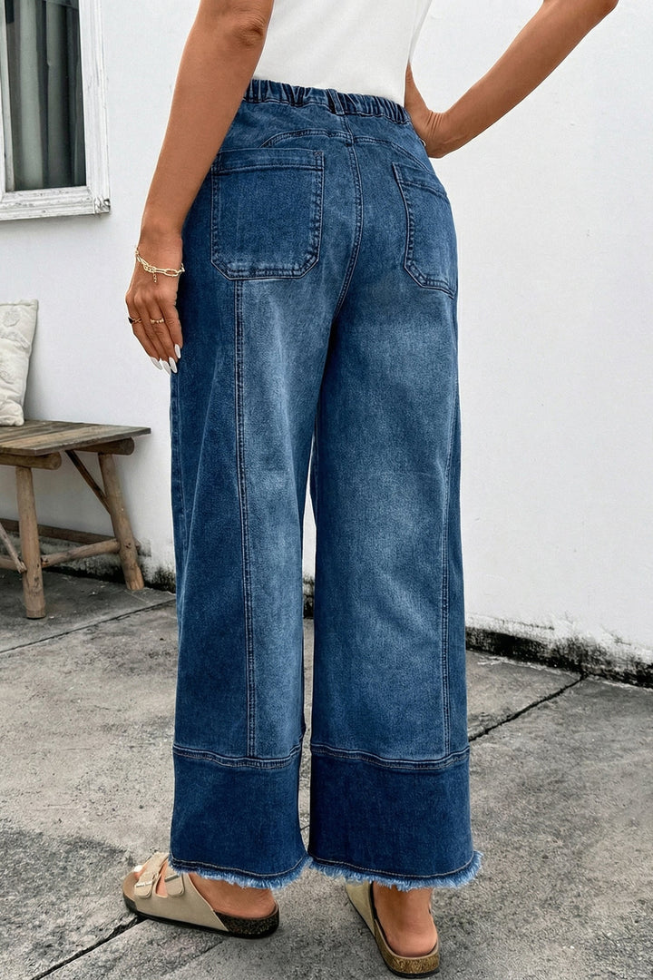 Women's Aleah Hem Wide Leg Jeans