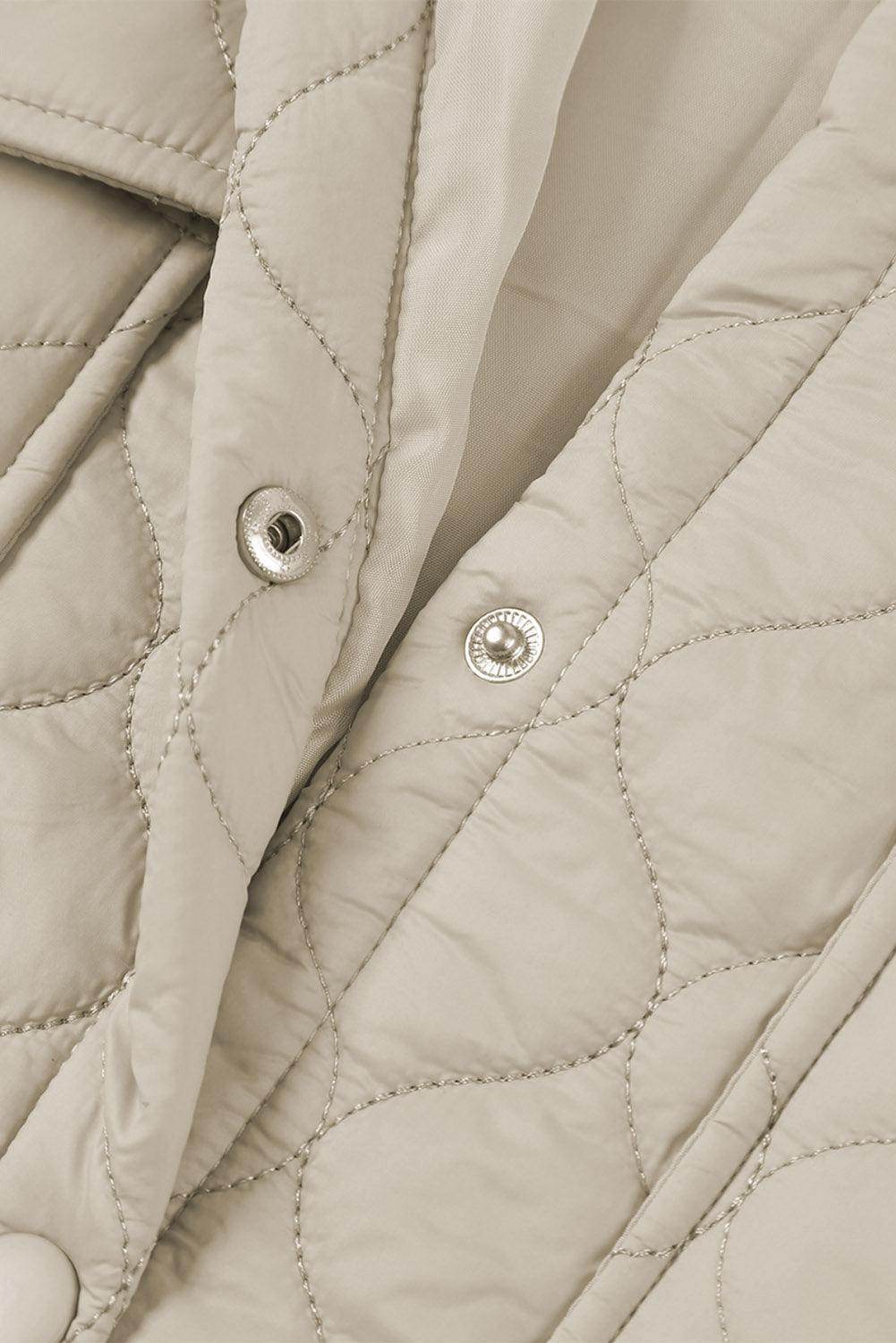 Snap Down Collared Winter Coat for Stylish Warmth