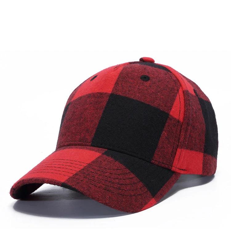 Checkered Peak Baseball Hat For Men